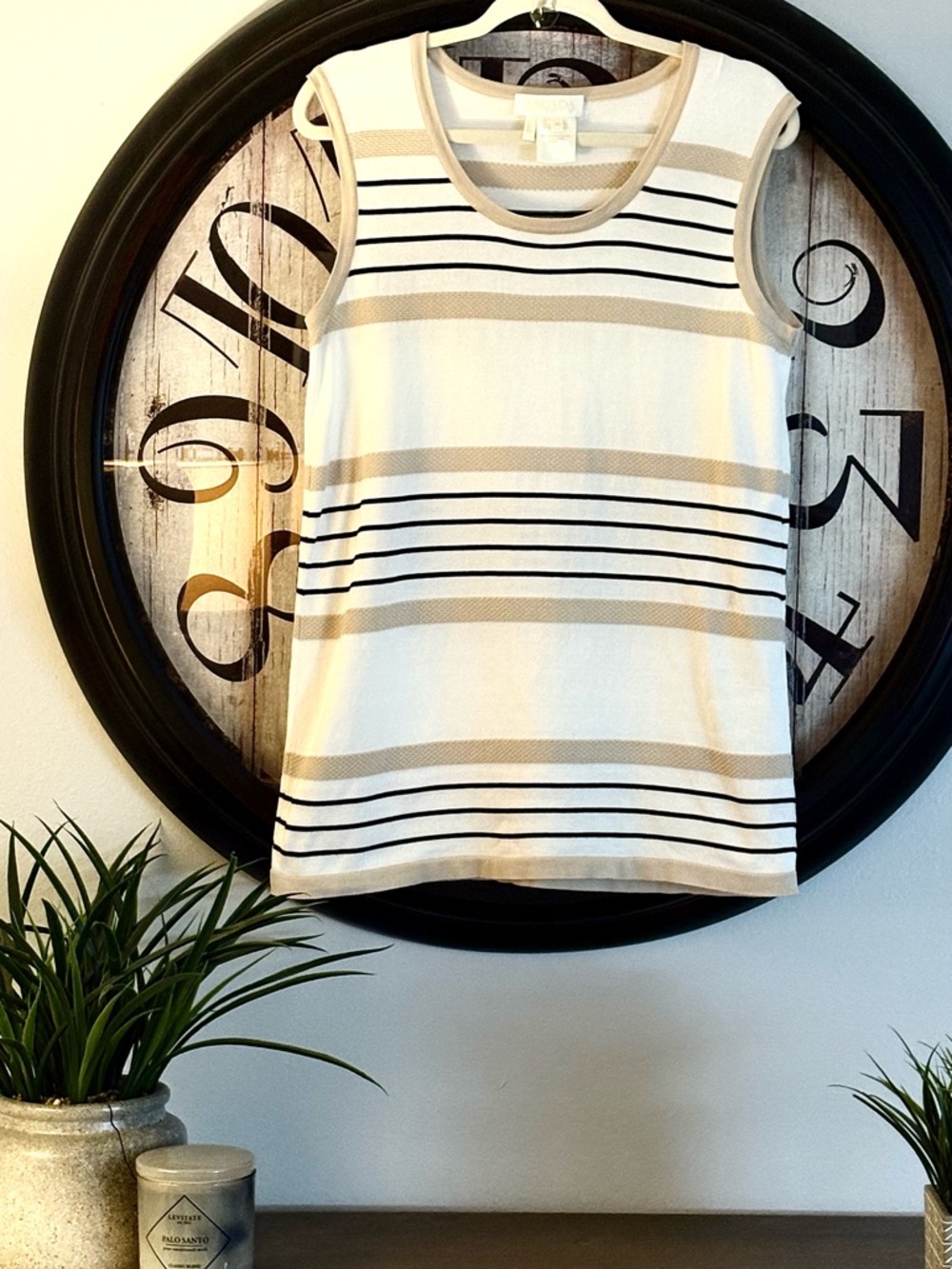 Vintage Escada Margaretha Ley Striped Knit Tank